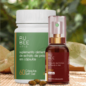 Combo - Spray Própolis Vermelha + Extrato de Própolis em Cápsulas Verde