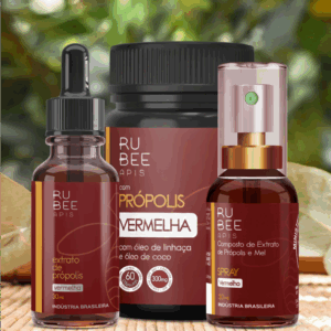 Combo - Spray Própolis Vermelha + Extrato de Própolis em Cápsulas Vermelha + Extrato de Propolis Vermelha